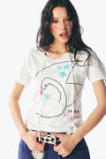 Swan Constellation Beaded Chain Short Sleeve
