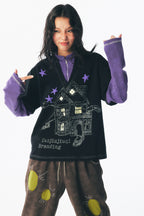 "Weird Bite House" Wizard Fake Two-Piece Long Sleeve