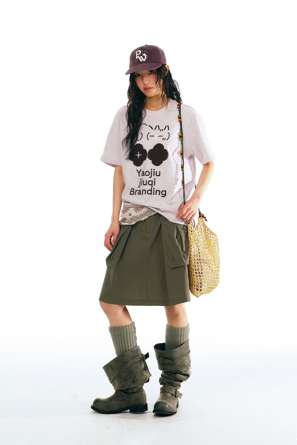 Emoticon Flocked Cat T-shirt