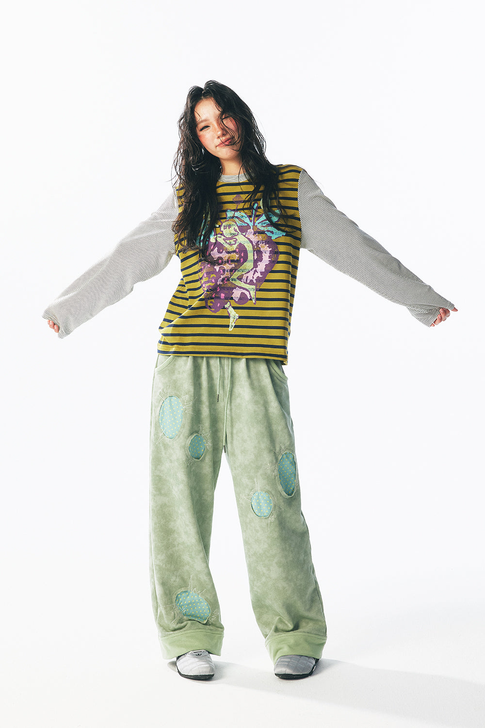 Strawberry Fairy Striped Long Sleeve Tee