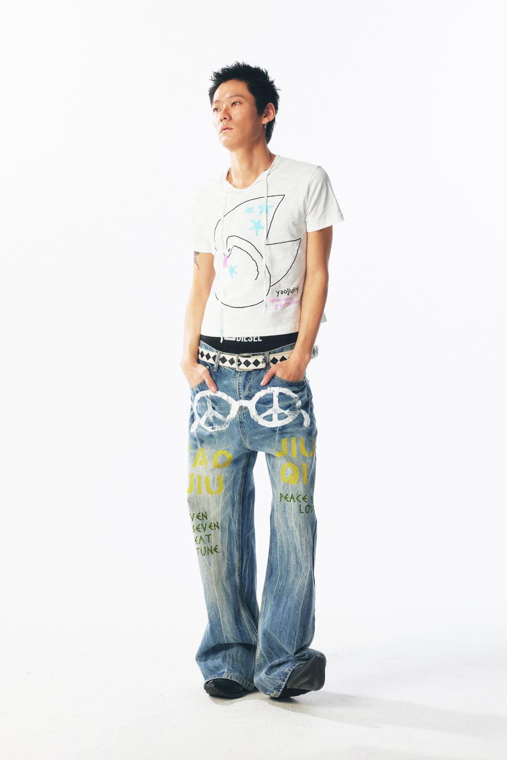 Swan Constellation Beaded Chain Short Sleeve