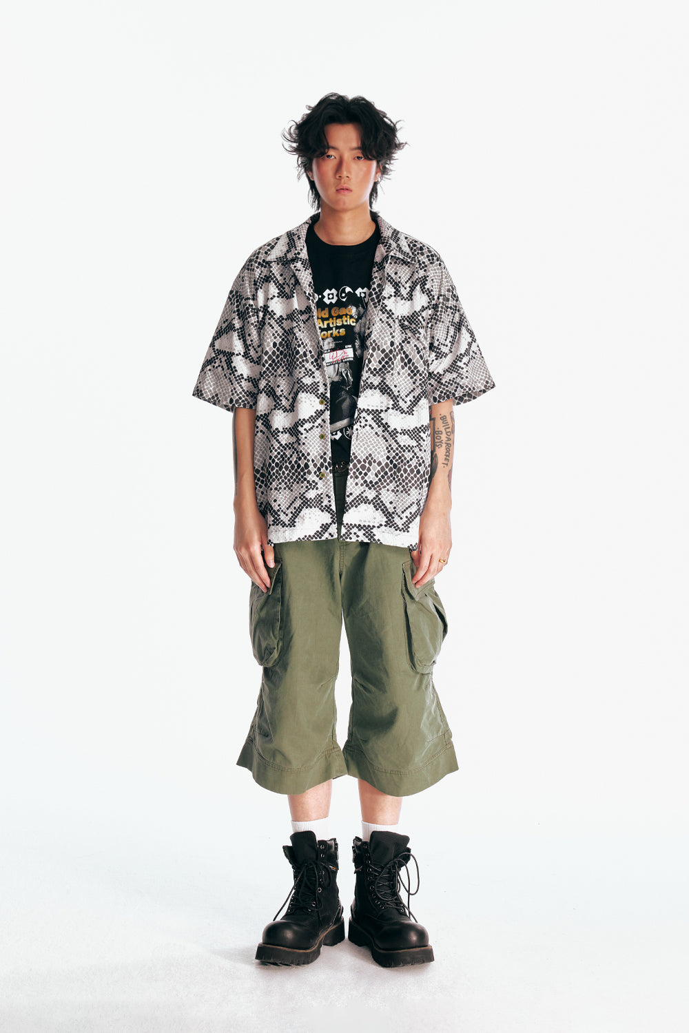 七分丈カーゴキャノンパンツ