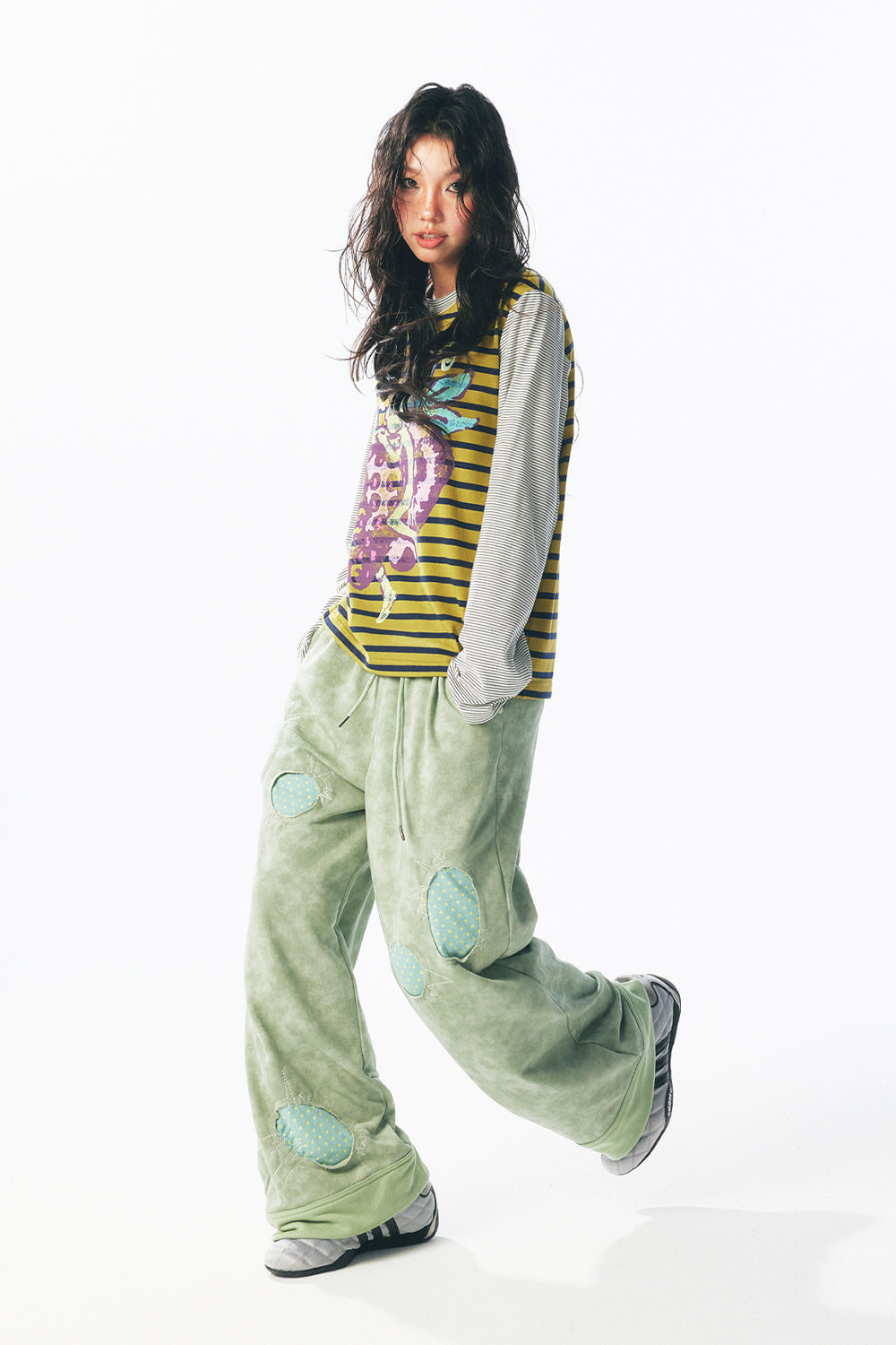 Strawberry Fairy Striped Long Sleeve Tee