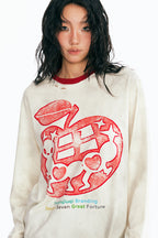 Hand-Painted Apple Long Sleeve