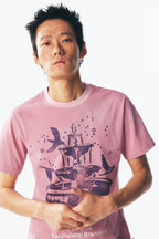 ホワイト ドーブ ファウンテン クロップド ショートスリーブ