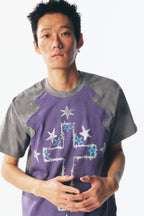 Thorn Cross & Star Rivet Irregular Short Sleeve