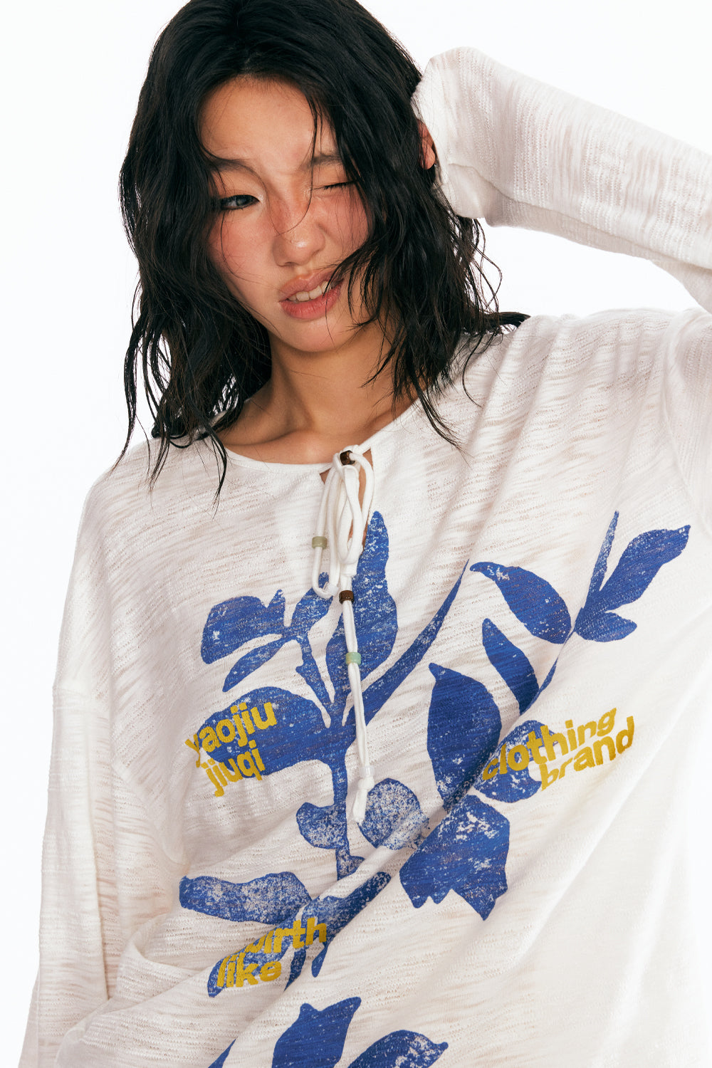 ビーズ飾り長袖「マヨエ」