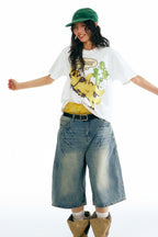 Golden Cat Falling Graphic Tee