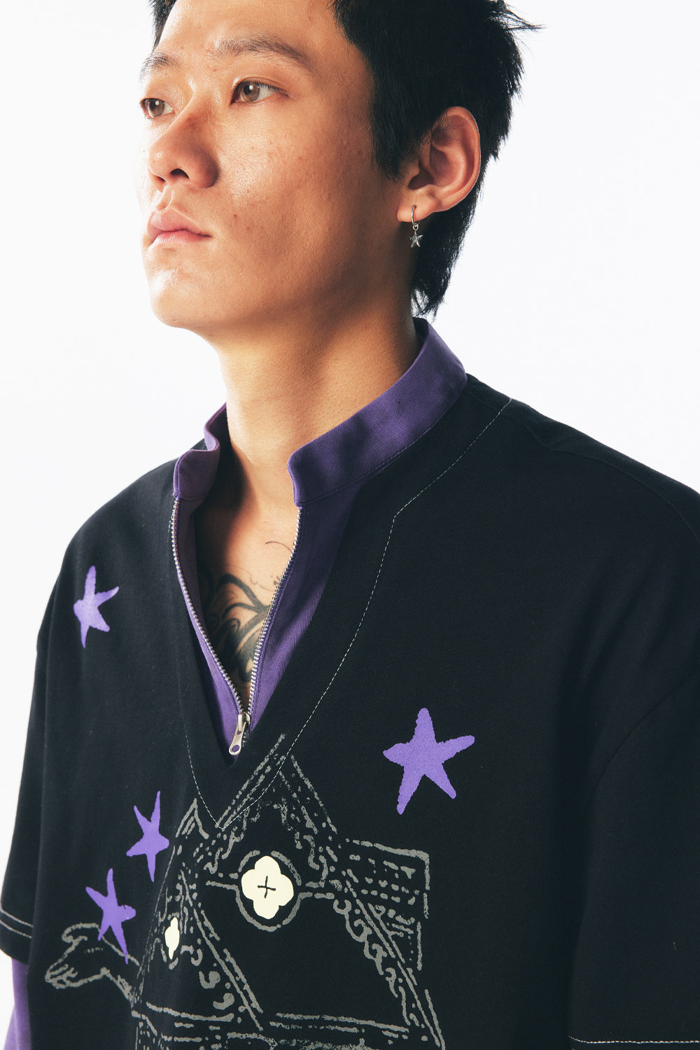 "Weird Bite House" Wizard Fake Two-Piece Long Sleeve