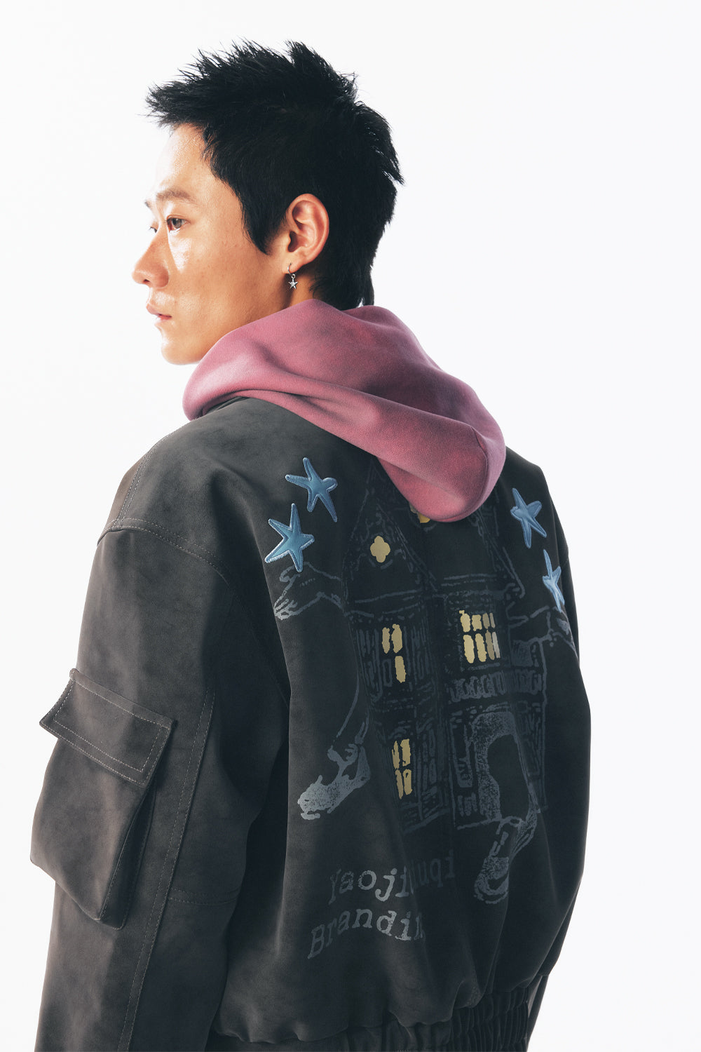 "Weird Bite House" Faux Diving Jacket