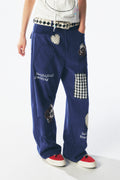 Patchwork Corduroy Overalls