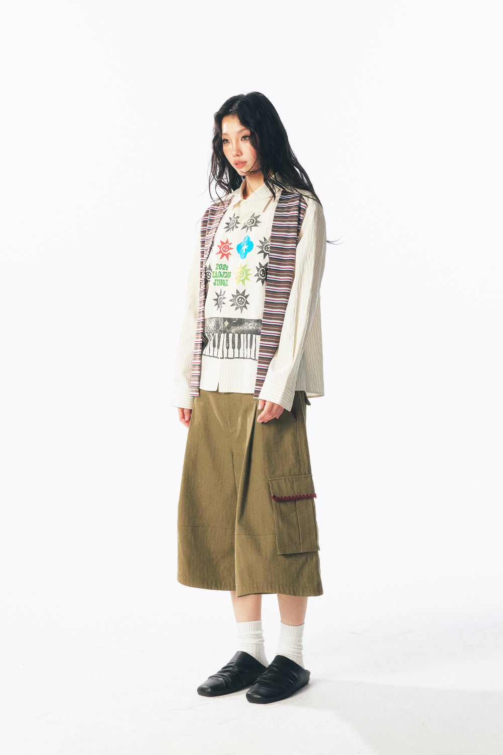 "Peace Totem" Fake Sleeve Shirt