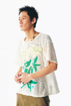 릴리 플라워 콜라주 반팔