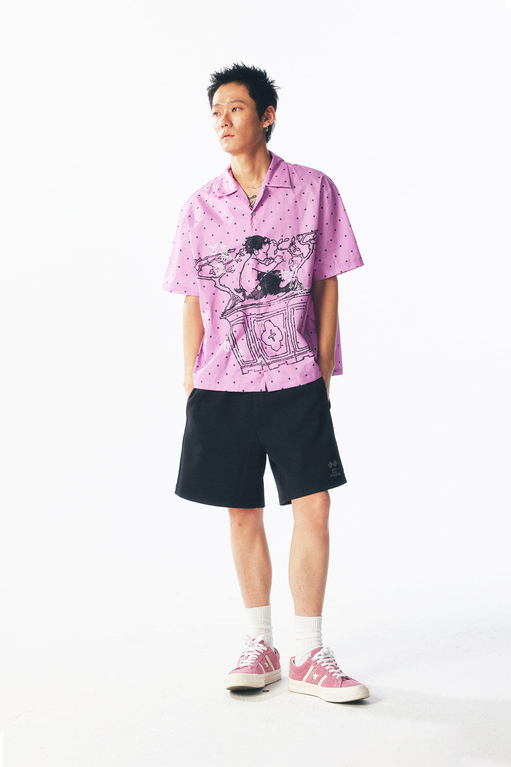 Tree Spirit Boy Polka-Dot Shirt