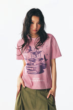 ホワイト ドーブ ファウンテン クロップド ショートスリーブ