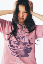 ホワイト ドーブ ファウンテン クロップド ショートスリーブ