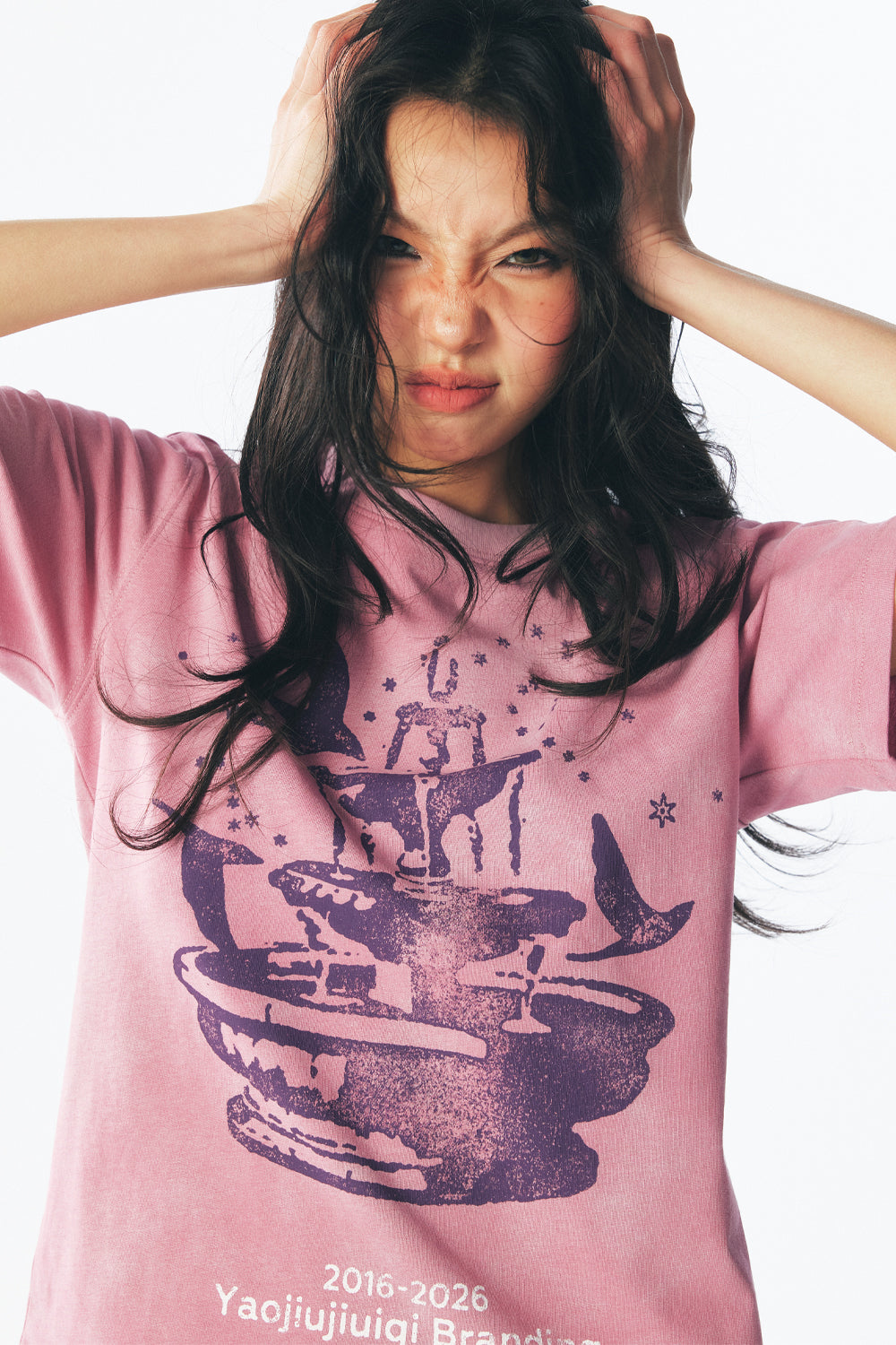 ホワイト ドーブ ファウンテン クロップド ショートスリーブ