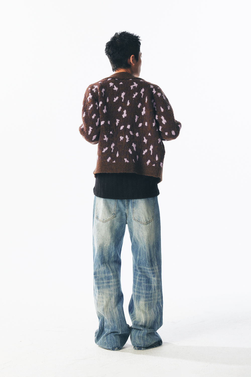 Leopard Print Zip-up Sweater