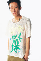 릴리 플라워 콜라주 반팔